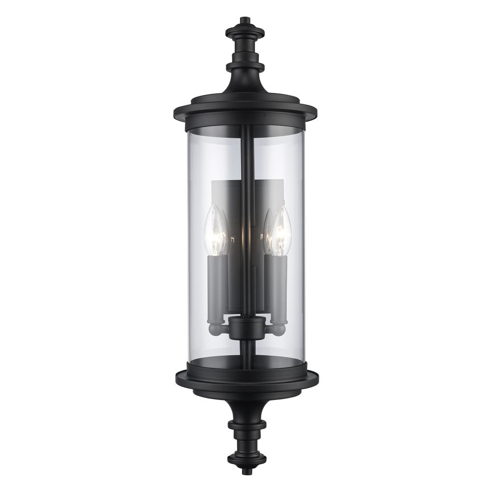 2LT EURO MDRN WALL LANTERN L
